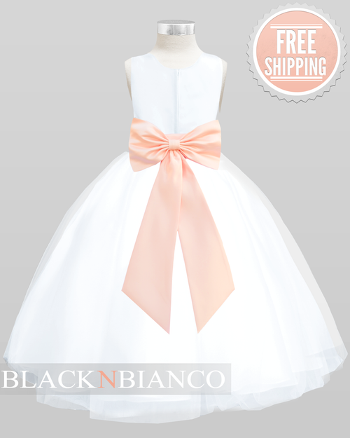 Black and White Flower Girl Dresses